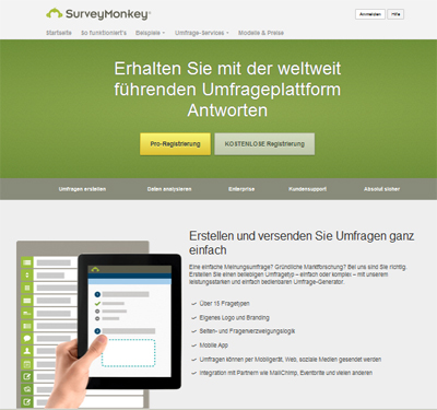 Screenshot Surveymonkey