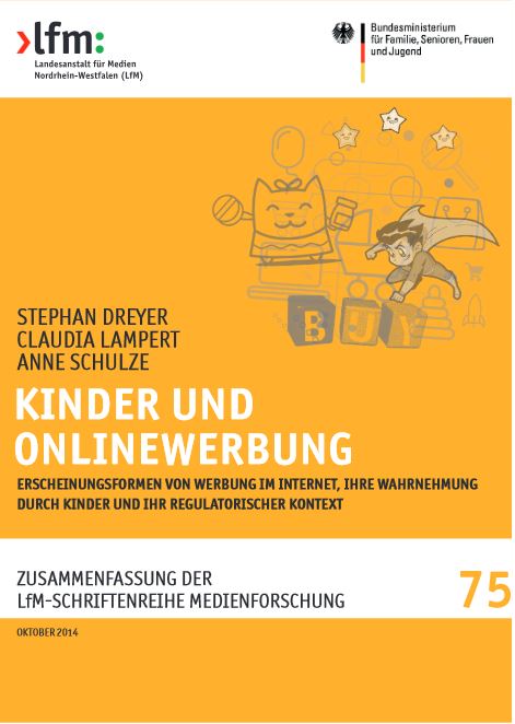 Studie "Kinder und Onlinewerbung", LfM Schriftenreihe Medienforschung