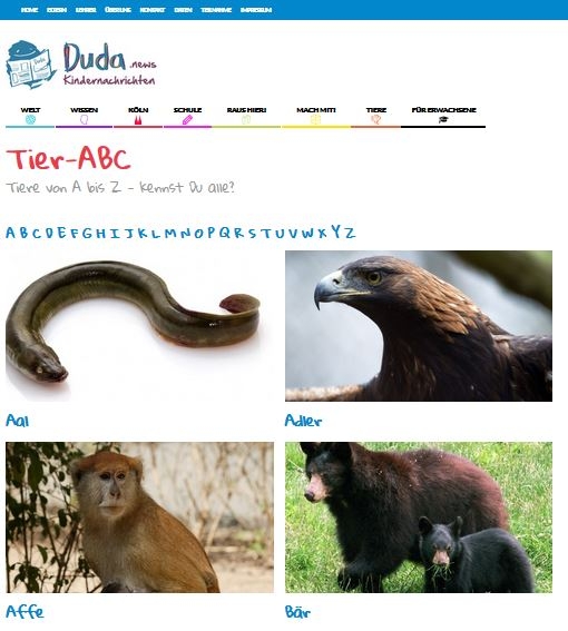 Tier-ABC auf Duda.news
