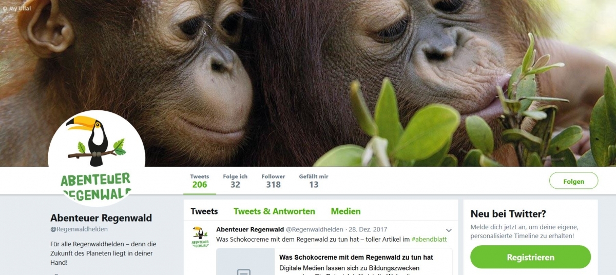 Twitter-Account Abenteuer Regenwald