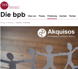 Screenshot https://www.bpb.de/die-bpb/foerderung/akquisos/