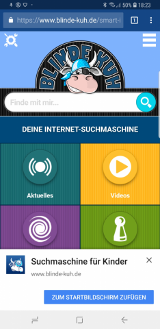 Screenshot www.blinde-kuh.de