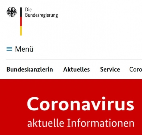 Screenshot www.bundesregierung.de