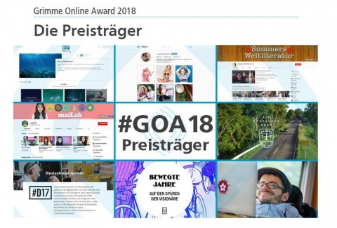 Screenshot http://www.grimme-online-award.de