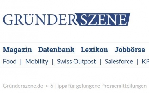 Screenshot www.gruenderszene.de