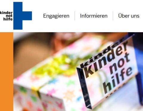 Screenshot www.kindernothilfe.de