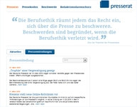 Screenshot www.presserat.de