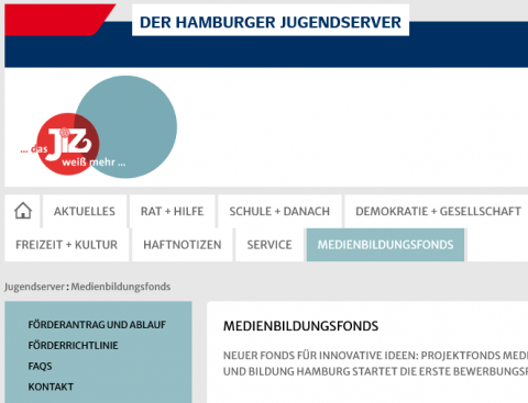 Screenshot https://www.jugendserver-hamburg.de