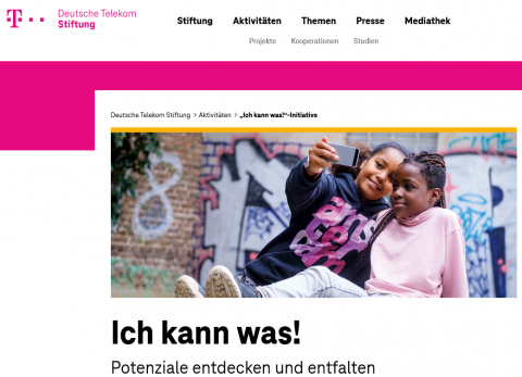 Screenshot telekom-stiftung.de