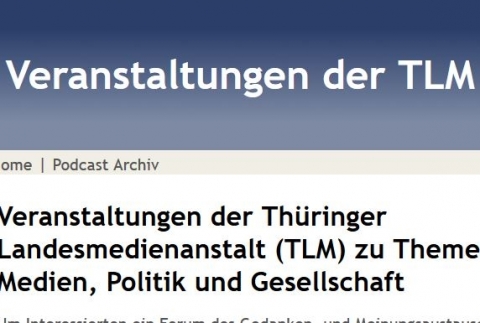 Screenshot podcast.tlm.de